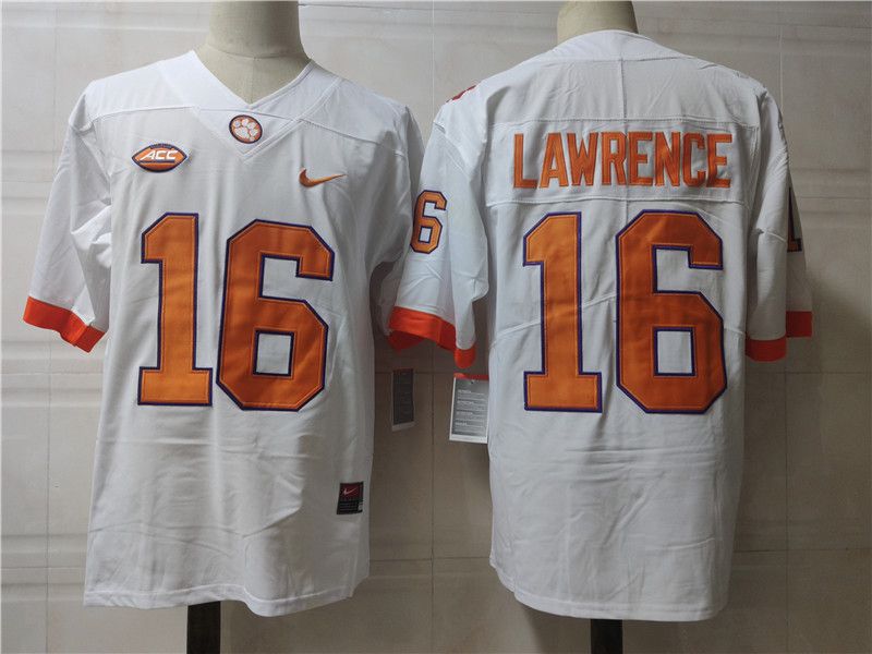 Men Clemson Tigers #16 Lawrence White Nike 2025 NCAA Jersey->ncaa teams->NCAA Jersey